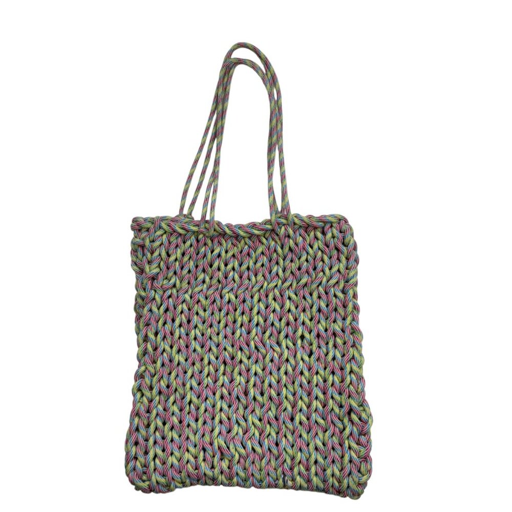 Urban Outfitters UO Zoya Rope Tote Bag Purse Blush Crochet - Picture 1 of 12